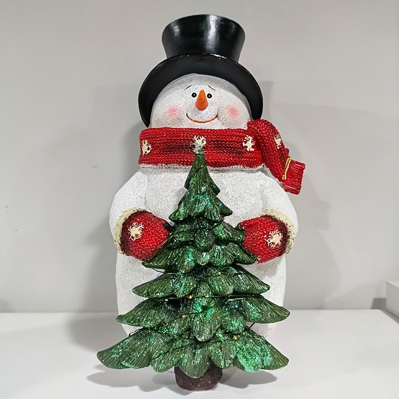 ナイトライト ベッドサイドランプ 卓上ライト オブジェ 置物 クリスマスデコレーション ツリー リース 雪の結晶を持っている雪だるま 3種類 間接照明 インテリア 寝室 授乳ライト テーブルライト オシャレ ギフト プレゼント 誕生日 贈り物 樹脂