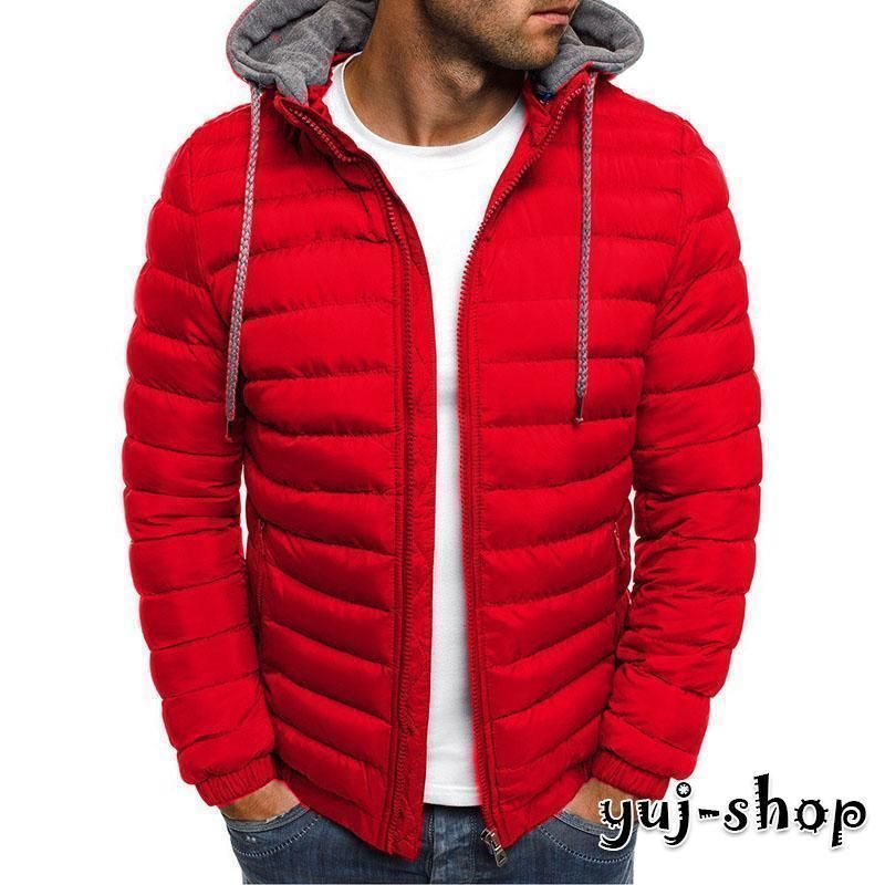 ダウンジャケット　赤 　フード付き モンクレール MONCLER モンクレール ダウンコート メンズ