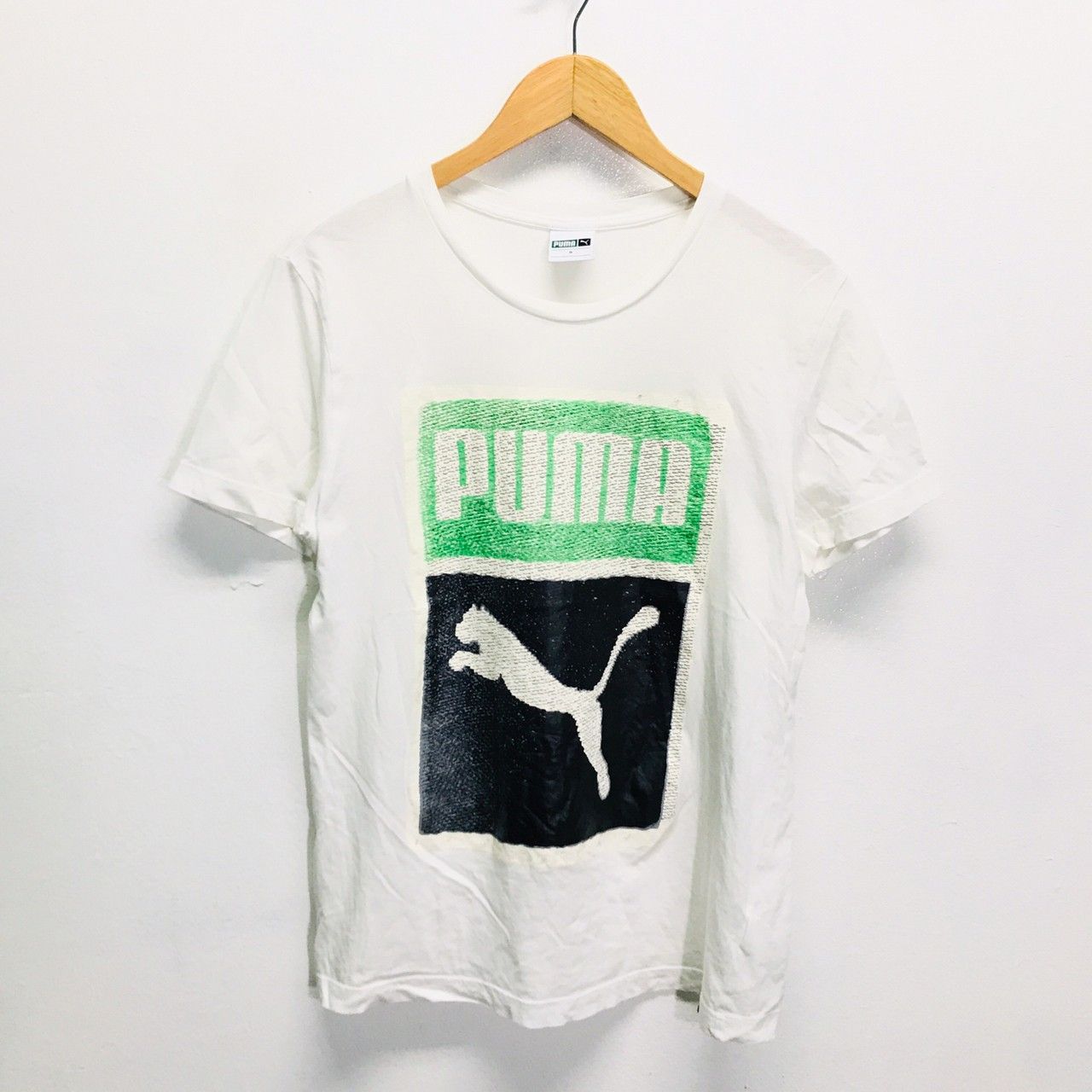 w^)b PUMA プーマ Tシャツ ホワイト 半袖 トップス スポーツ