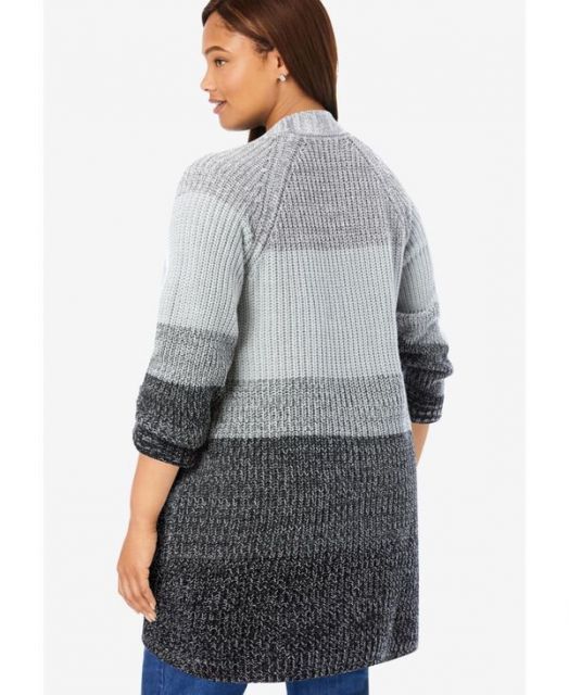 ウーマン ウィズイン レディース ニット セーター アウター Women s Within Ombre Shaker Cardigan Black