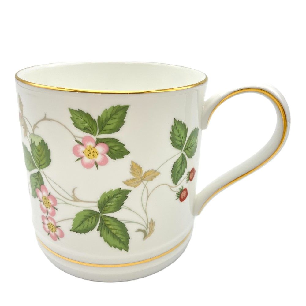 ウェッジウッド WEDGWOOD ワイルドストロベリー WILD STRAWBERRY マグカップ ボーンチャイナ グラス&フォーク刻印【中古】