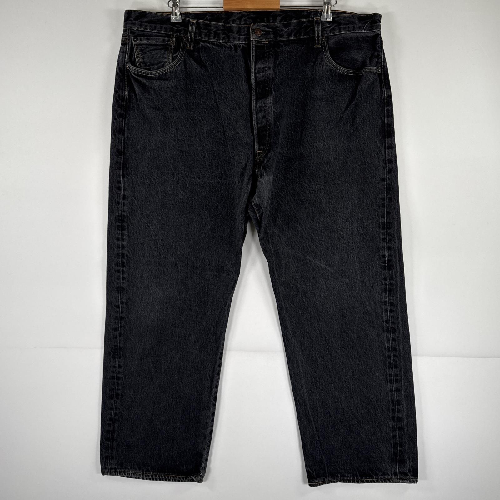 古着 リーバイス Levi's デニムパンツ 501 ジーパン ストレート 大きいサイズ ボタンフライ ジーンズ オーバーサイズ w46 L30  ブラック メンズ