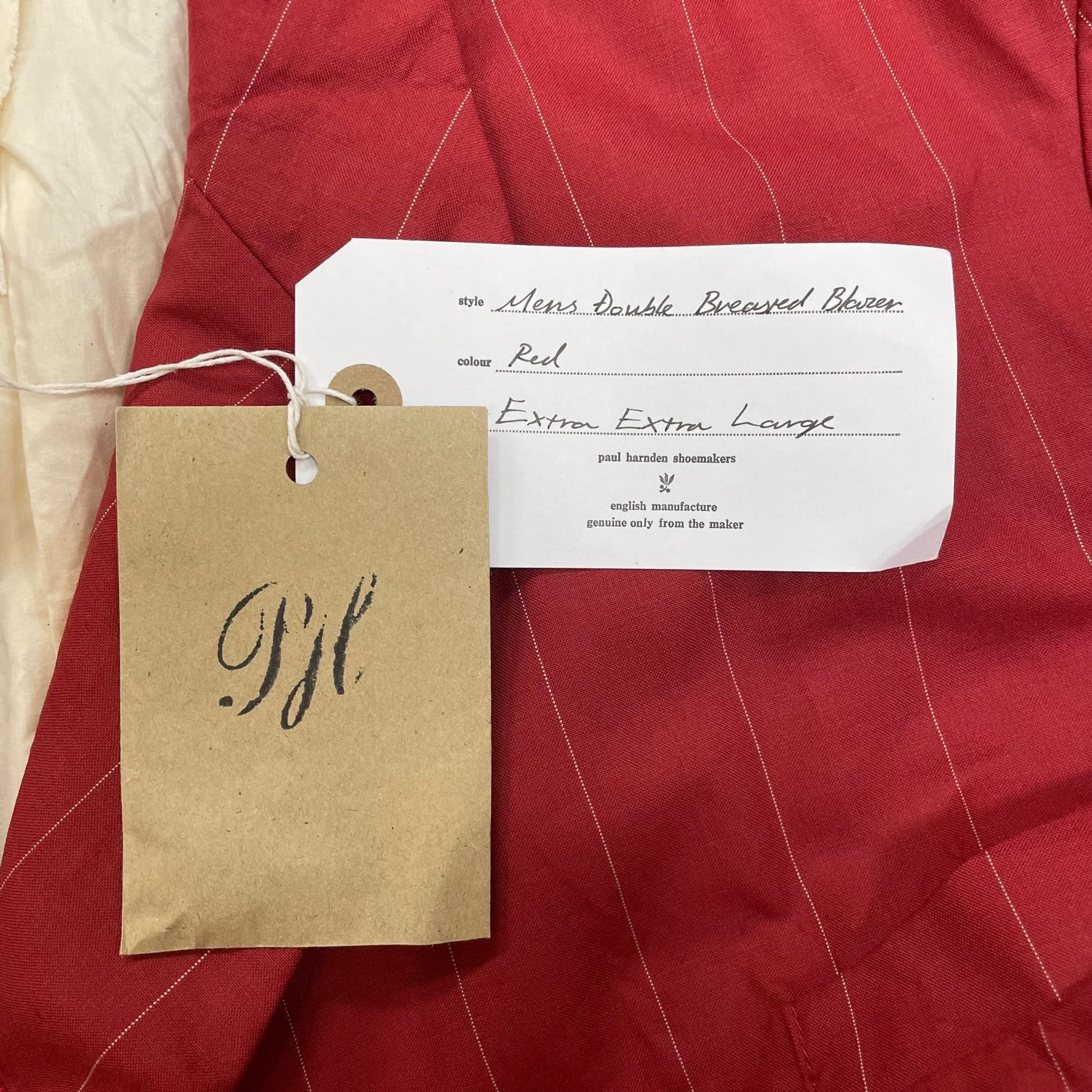 新品 国内正規 Paul Harnden ストライプ ダブル ブレザー