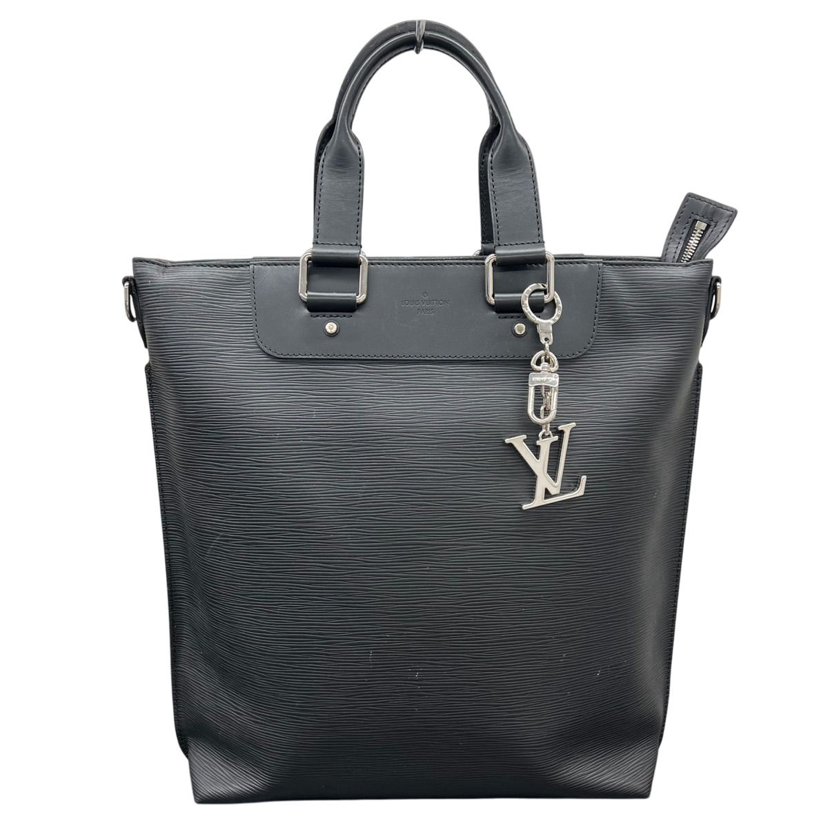 LOUIS VUITTON ルイ ヴィトン ビジネスバッグ エピ カバジュール M50112 レザー FL0135 ブラック M65071 ポルトクレ イニシャル LV キーリング付き ハンドバッグ ルイヴィトン LV Bランク 鑑定済 ヴィトンバッグ