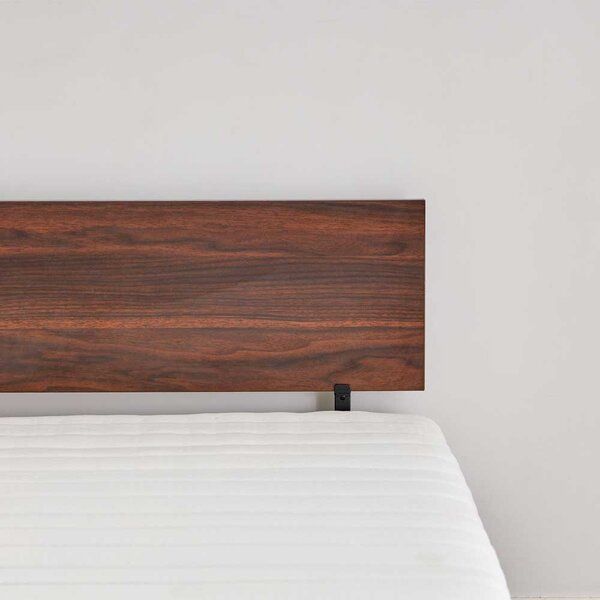 脚付マットレスベッド ヘッドボード付 ブラウン 引き出しなし 組立品