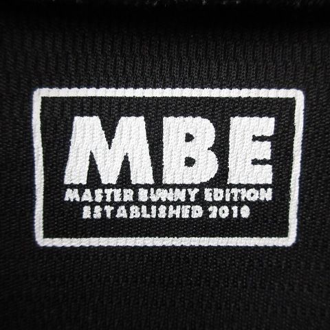 MASTER BUNNY EDITION - 【超美品】マスターバニー 半袖ハイネックシャツ 黒×グレー 千鳥格子 ハーフジップ ロゴ刺しゅう メンズ 4(M) ゴルフウェア MASTER BUNNY EDITION 超美品】マスターバニー 半袖ハイネックシャツ 黒×グレー 千鳥格