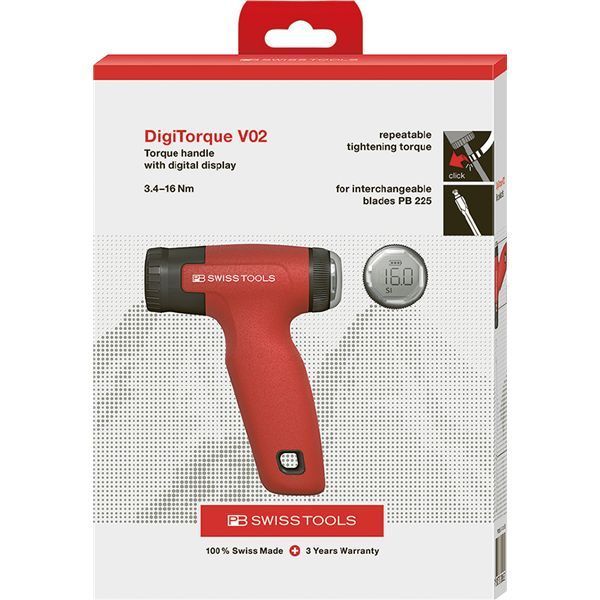 PB SWISS TOOLS ピービースイスツールズ デジタルトルクハンドルV02 トルク調整範囲 Nm 3.4-16.0 9325.A3.4-16JCBB