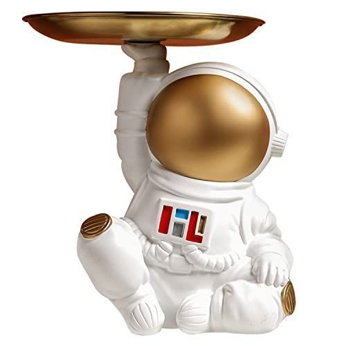 [NABESHI] 玄関 収納 ジュエリー アクセサリー 小物入れ 鍵置き 鍵入れ 宇宙飛行士 置き物 オブジェ インテリア かわいい おしゃれ 皿