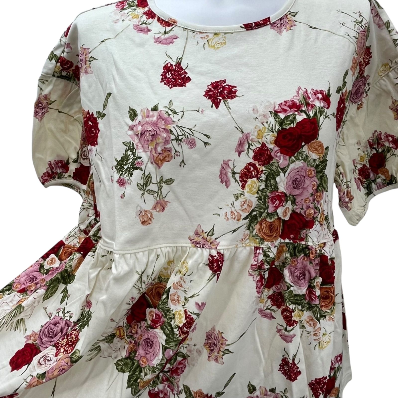 ピンクハウス エンジェルローズプリントカットソー チェリー総柄