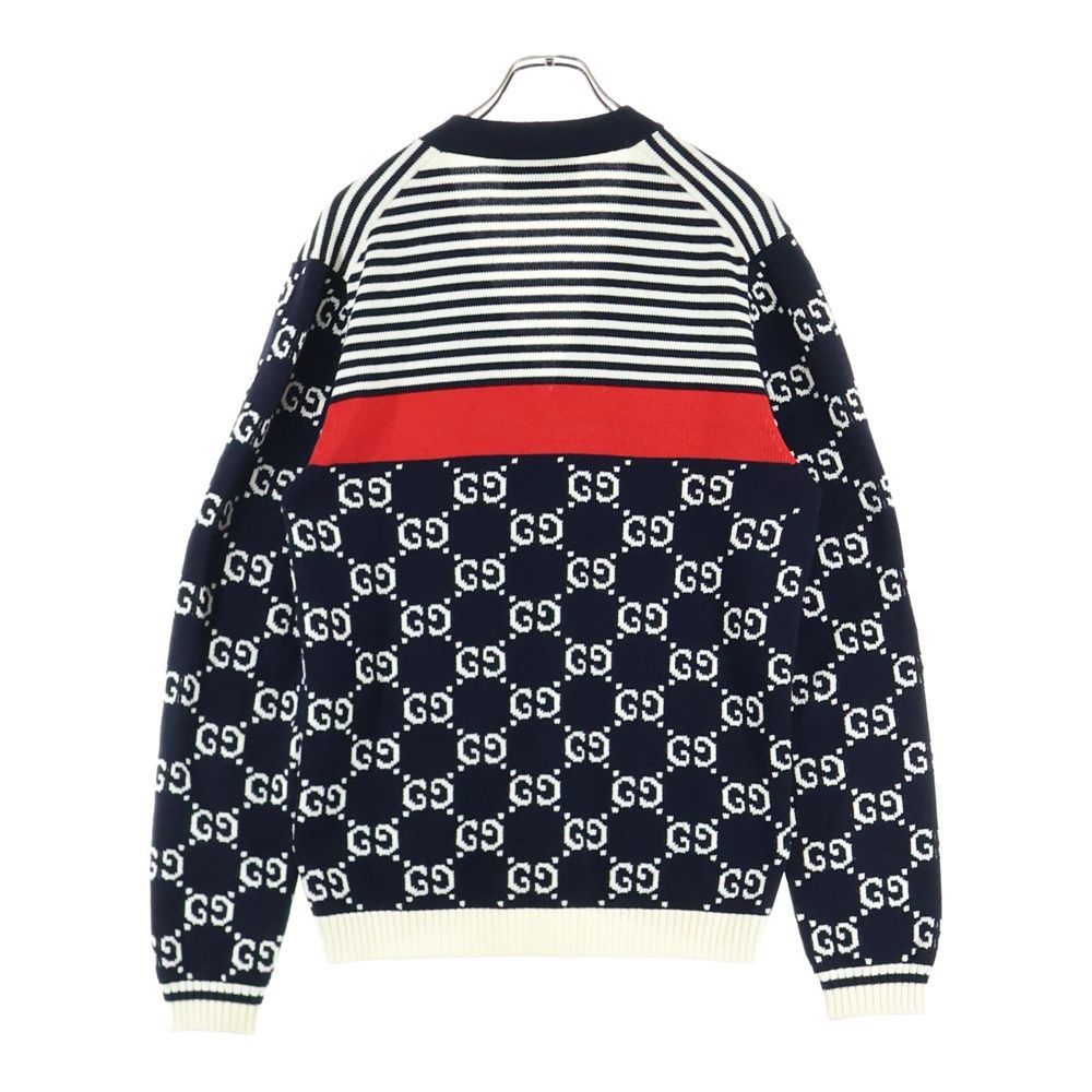 最終値下げ！グッチ　GUCCI　ヴィンテージ　カーディガン GUCCI (グッチ) Classic GG Logo Stitching Wool Knitted