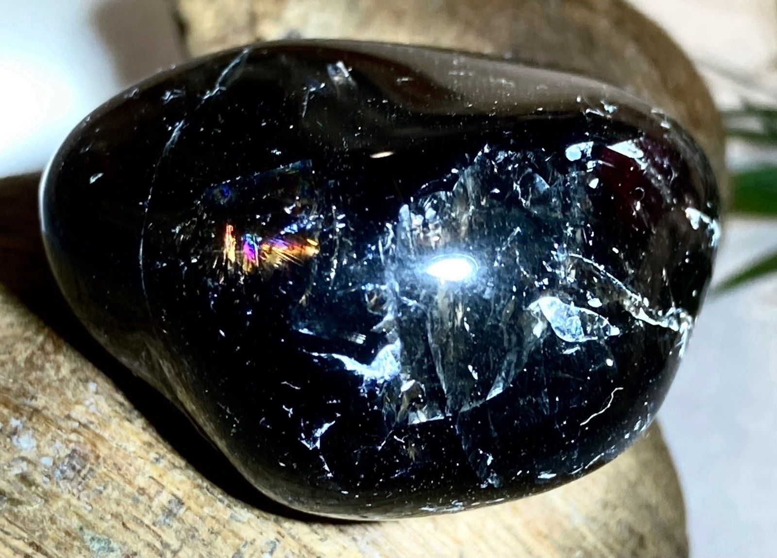 守護石︎⋆˚ レインボー　カンゴーム　黒水晶　ケアンゴーム　原石　タンブル