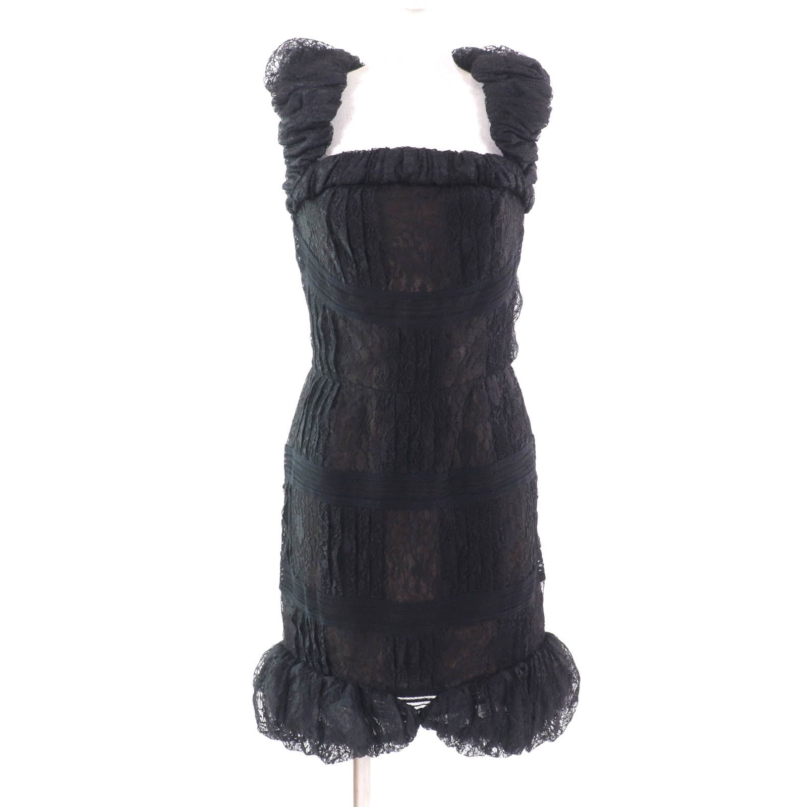 CHANEL ノースリーブレースワンピース ブラック　34 極美品☆CHANEL シャネル 09C P34753 Little Black Dress ライン