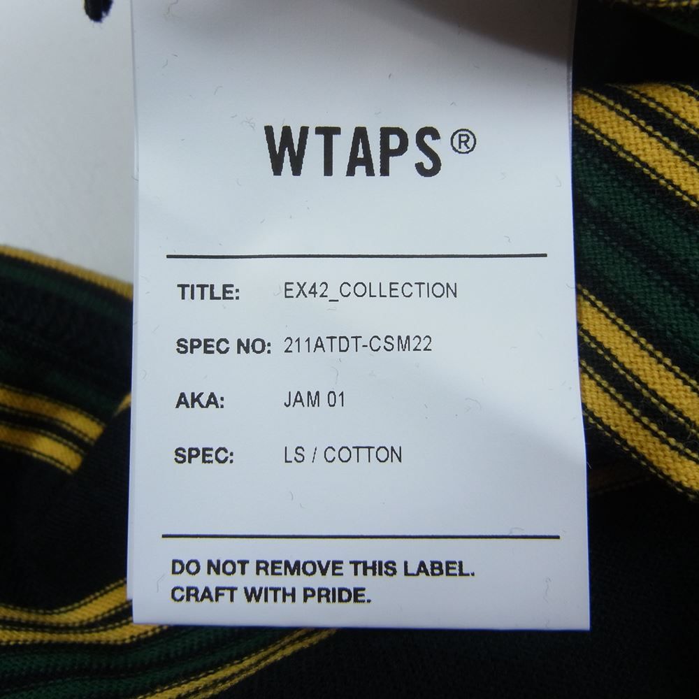 WTAPS ダブルタップス 21SS 211ATDT-CSM22 JAM 01 LS ジャム ボーダー