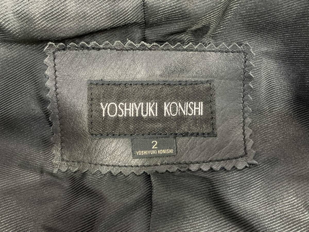 YOSHIYUKI KONISHI レザージャケット 表記サイズ M ブラック