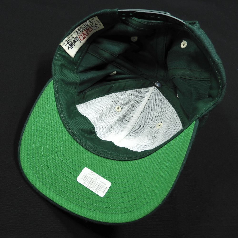 ステューシー　アジャスターキャップ　緑　古着 17a287fe5e7e4407e5ce8864901a13