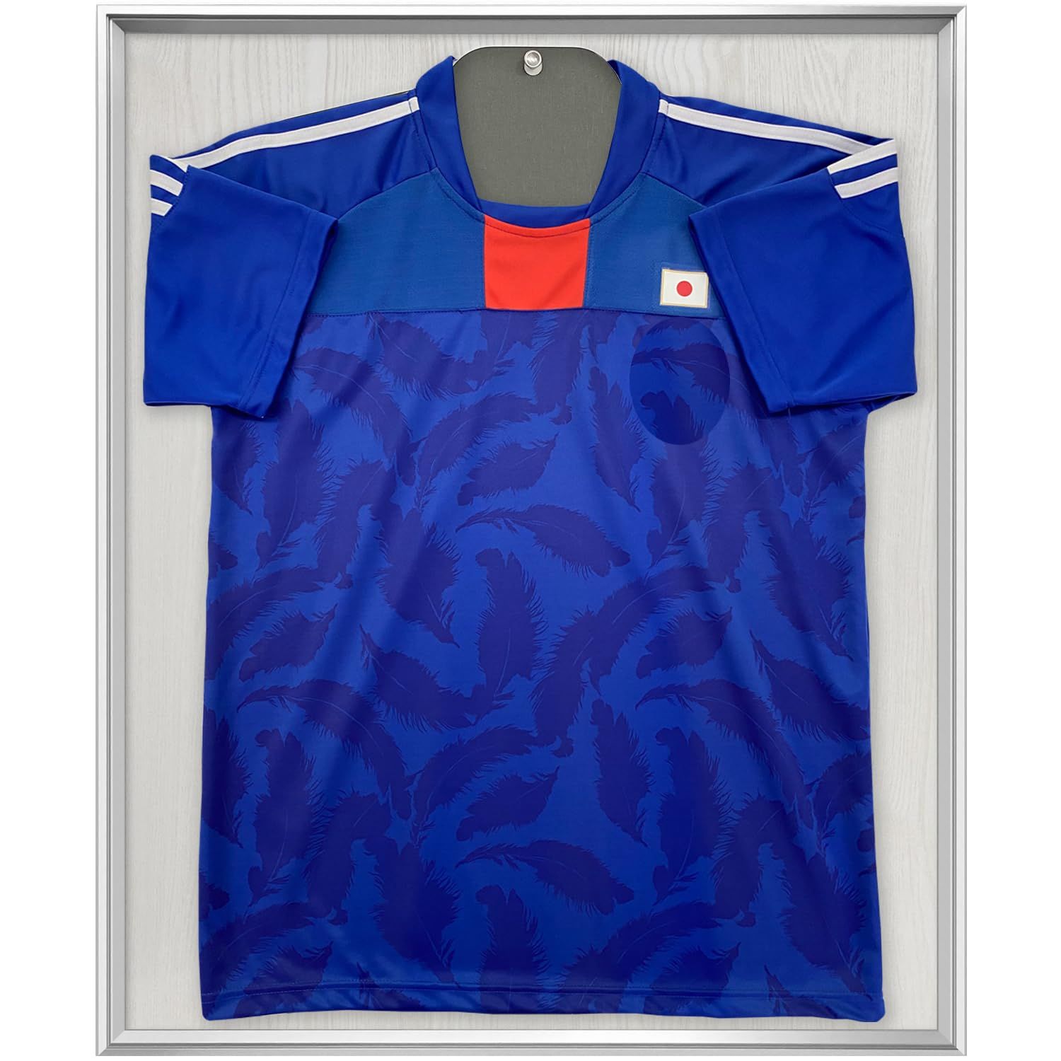 ユニフォーム額 GT05スリム |UVカット強化型アクリル付 室内紫外線を98%程度カット シルバー×背景 白木目