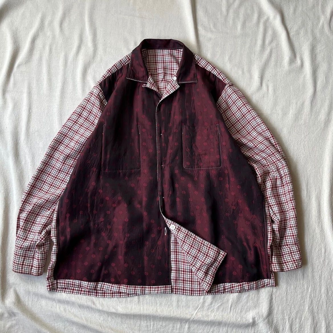 リバーシブル】AD1999 COMME des GARCONS HOMME レーヨン シャツ 