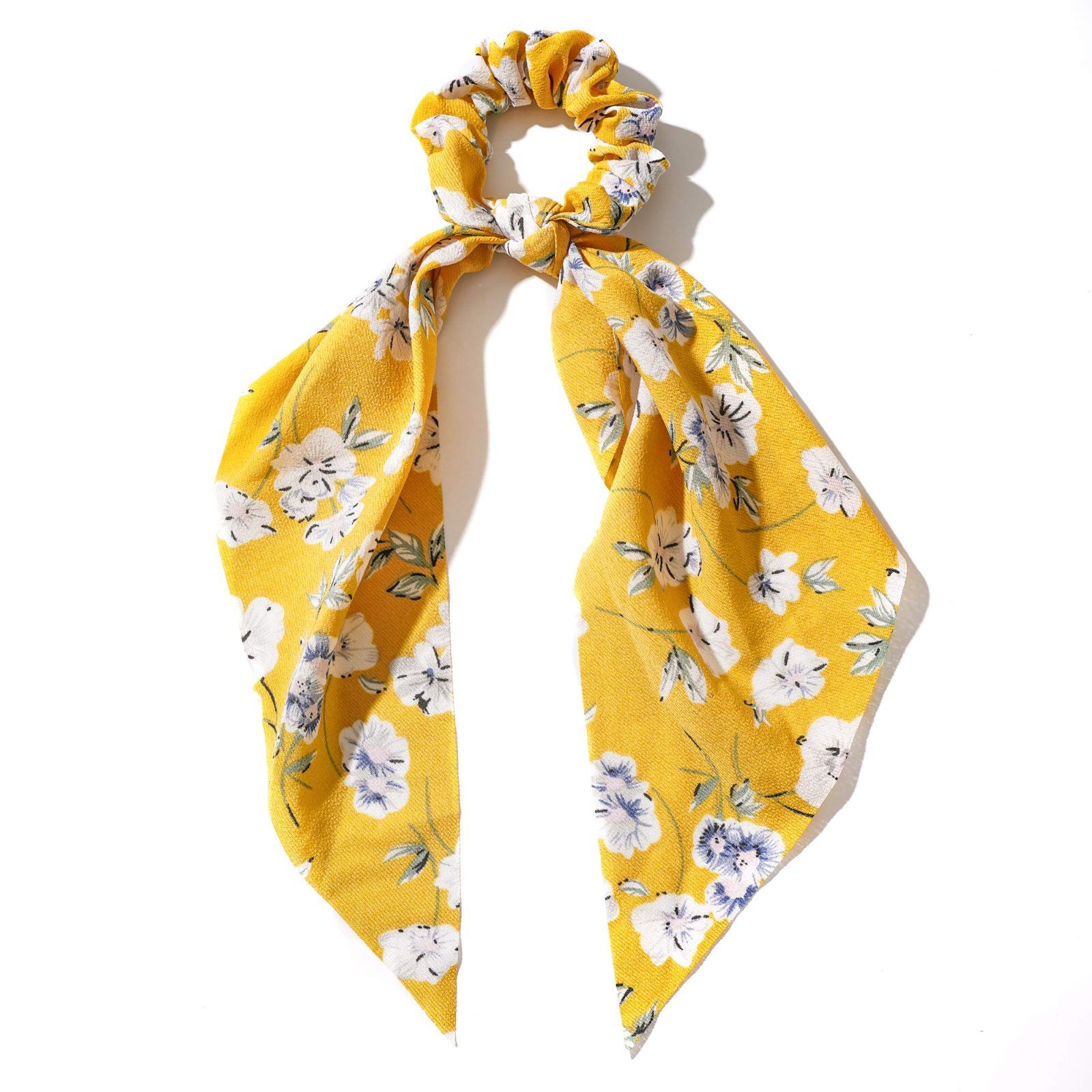 数量 ヘアゴム ー 弾性ヘアスカーフ シルクサテンヘアバンド シフォンドットストライプフローラルタイプヘアネクタイポニーテールホルダーシュシュネクタイヴィンテージ 女性用