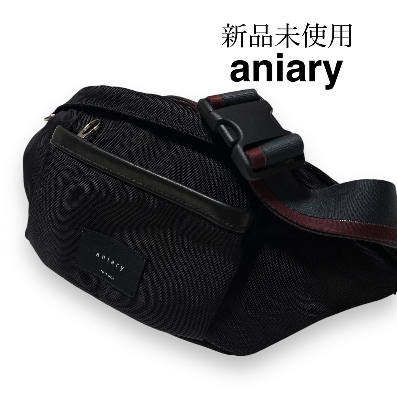 新品未使用 aniary アニアリ ボディバッグ ナイロン レザー 牛革 