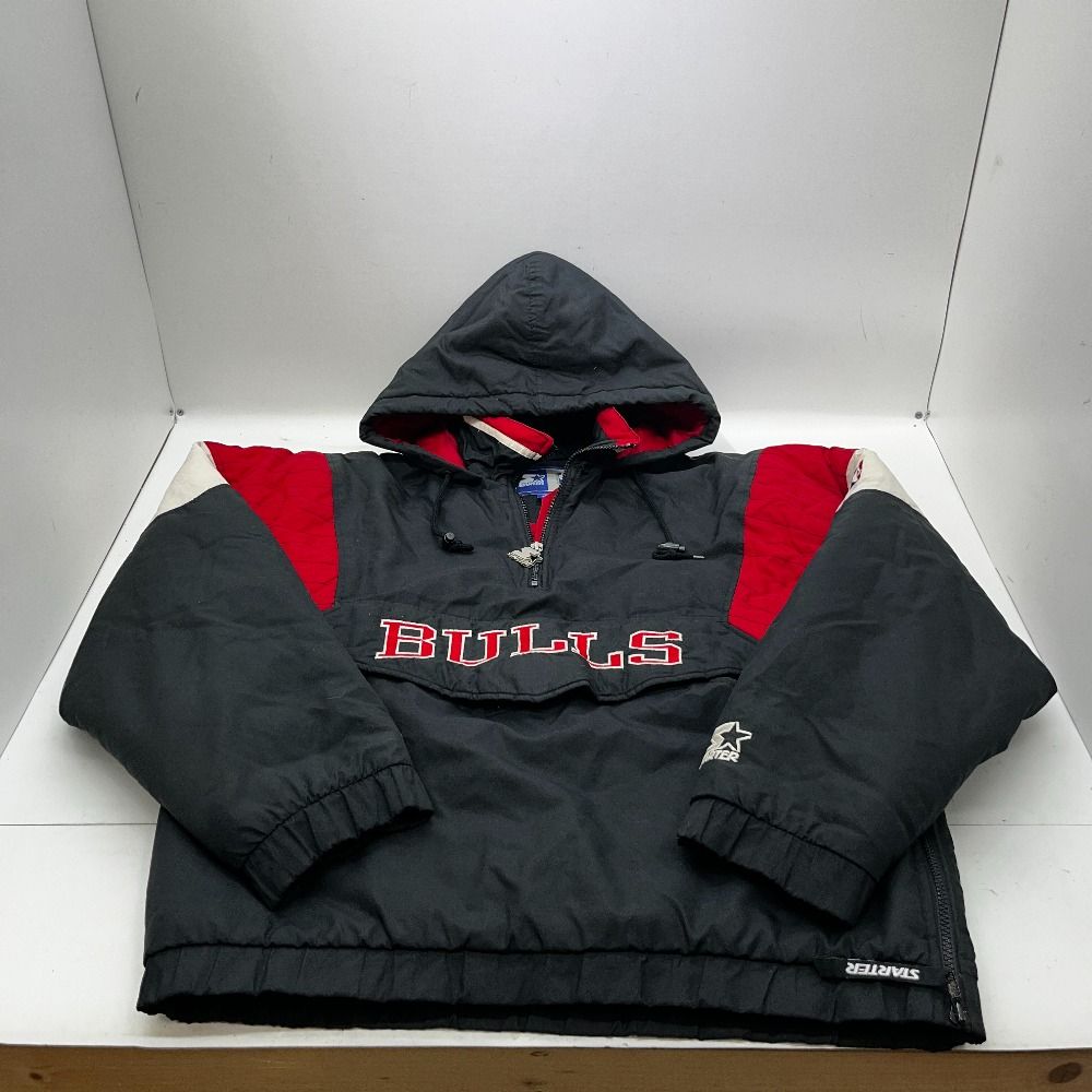06w8654 90s スターター キルティングナイロンジャケット バスケ S 