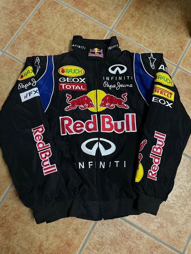 レッドブルRED BULLインフィニティ INFINITI F1ネイビーブルー レーシングジャケット ブルゾン 刺繍 中綿 ネービー 男女兼用  M-2XL - メルカリ