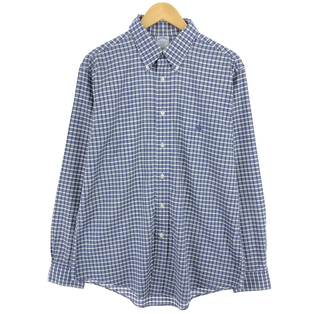 古着 ブルックスブラザーズ Brooks Brothers Est.1818 REGENT 長袖 ボタンダウンチェックシャツ メンズL相当/eaa470790