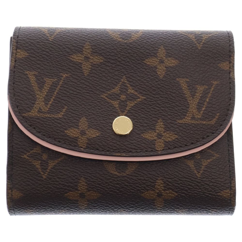 LOUIS VUITTON ルイヴィトン モノグラム ポルトフォイユ アリアンヌ ローズバレリーヌ レザーコンパクトウォレット 二つ折り財布 ブラウン×ピンク M62037