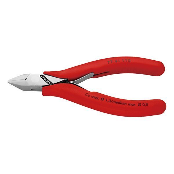 KNIPEX クニペックス エレクトロニクスニッパー プラスチックコーティング 全長115mm 7741-115