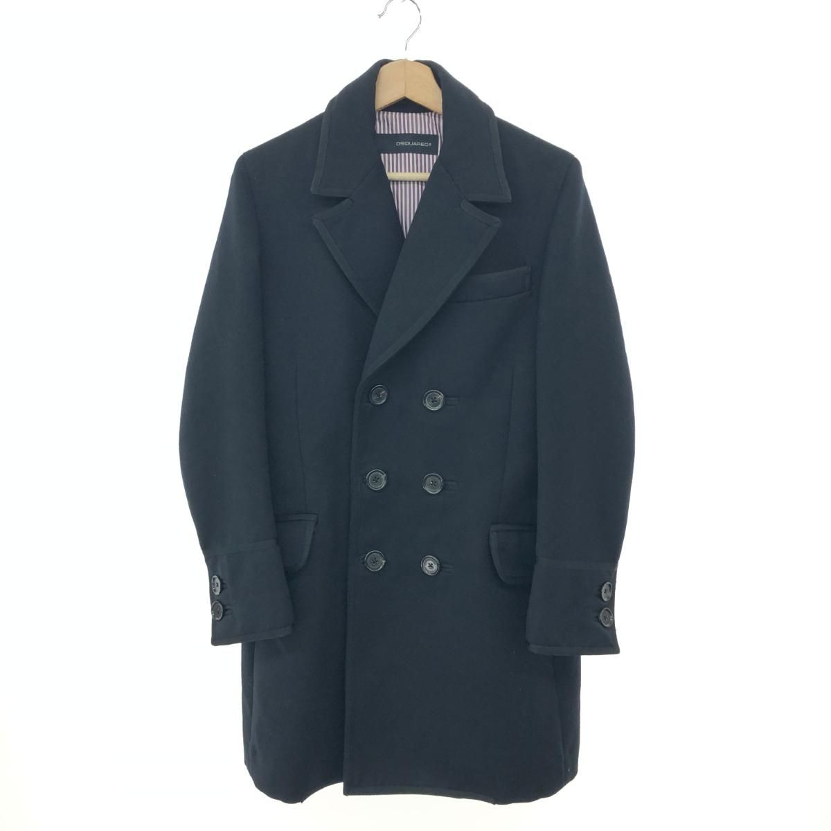 Dsquared2 ディースクエアード ダブルロングコート サイズ 44 ウールコート|イタリア製 ブラック メンズ | 240001167049
