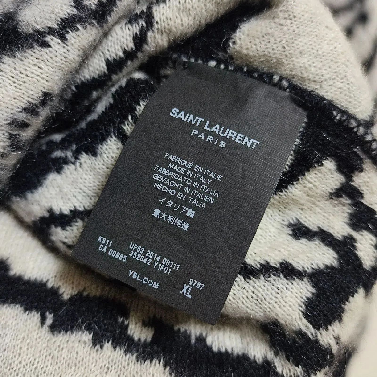 美品】SAINT LAURENT PARIS サンローランパリ 14AW ゼブラモヘア