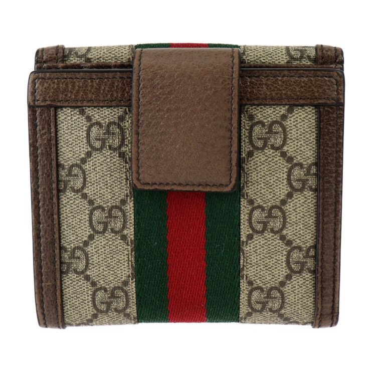 GUCCI グッチ 二つ折り財布 523173 GGスプリームキャンバス レザー