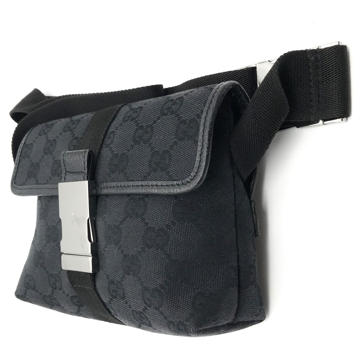 GUCCI グッチ ウエストバッグ ボディバッグ ミニバッグ ブラック 黒 GG