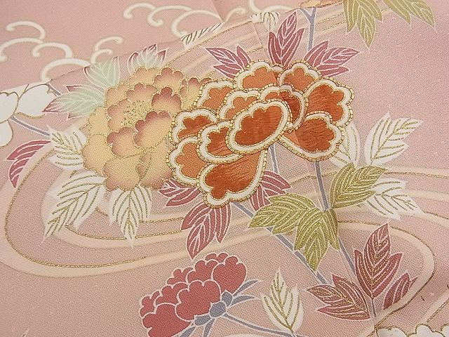 平和屋本店□極上 創業460年・千總 訪問着 駒刺繍 流水花文 金彩 高島屋扱い 一斤染色地 逸品 未使用 BAAH3731zb4 - メルカリ