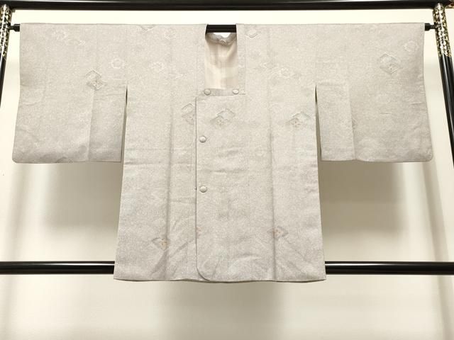 平和屋着物＃道行コート 破れ色紙花地紋 正絹 逸品 CAAR9171id