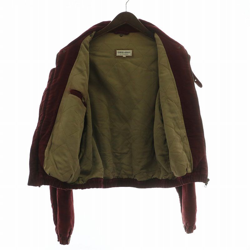 Giorgio Armani スエードジャンパー L ブラウン ジョルジオアルマーニ GIORGIO ARMANI ジャンパー ブルゾン アウター