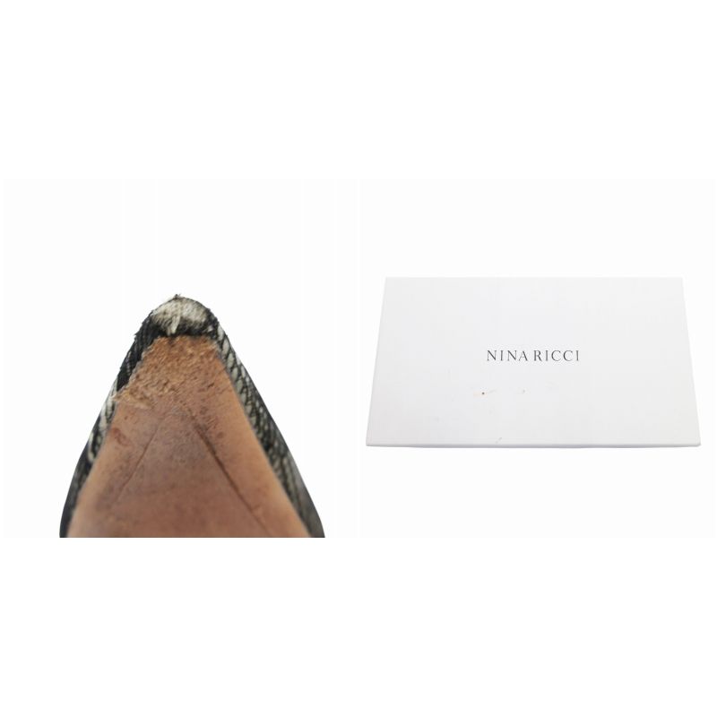NINA RICCI レースフラットパンプス ニナリッチ NINA RICCI パンプス フラットシューズ ポインテッド