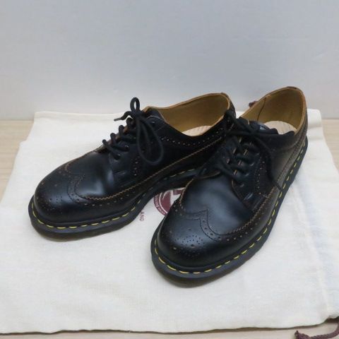 美品！ Dr.Martens ドクターマーチン 3989 イエローステッチ ブローグ 