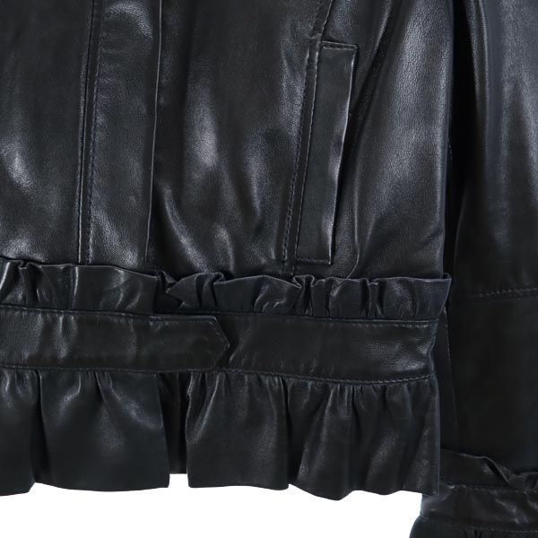REDValentino レザージャケット 羊革 フリル #38 REDValentino レザージャケット 羊革 フリル #38