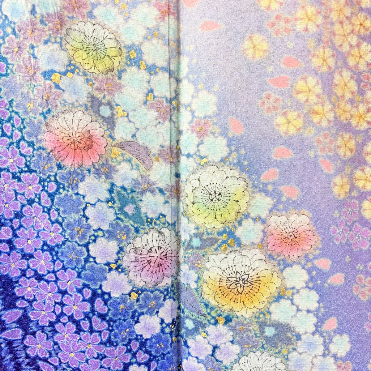 未着用に近い！辻が花柄＊金彩＊豪華絢爛＊振袖＊トールサイズ＊１６８ｃｍ＊裄７０ 未着用品【辻が花☆振袖】金通し トールサイズの通販 by