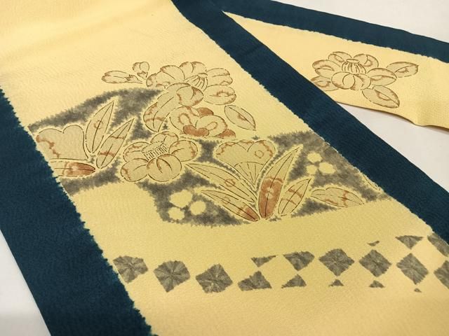 平和屋着物○摺型友禅 京都 多ち花 九寸名古屋帯 辻が花 逸品  