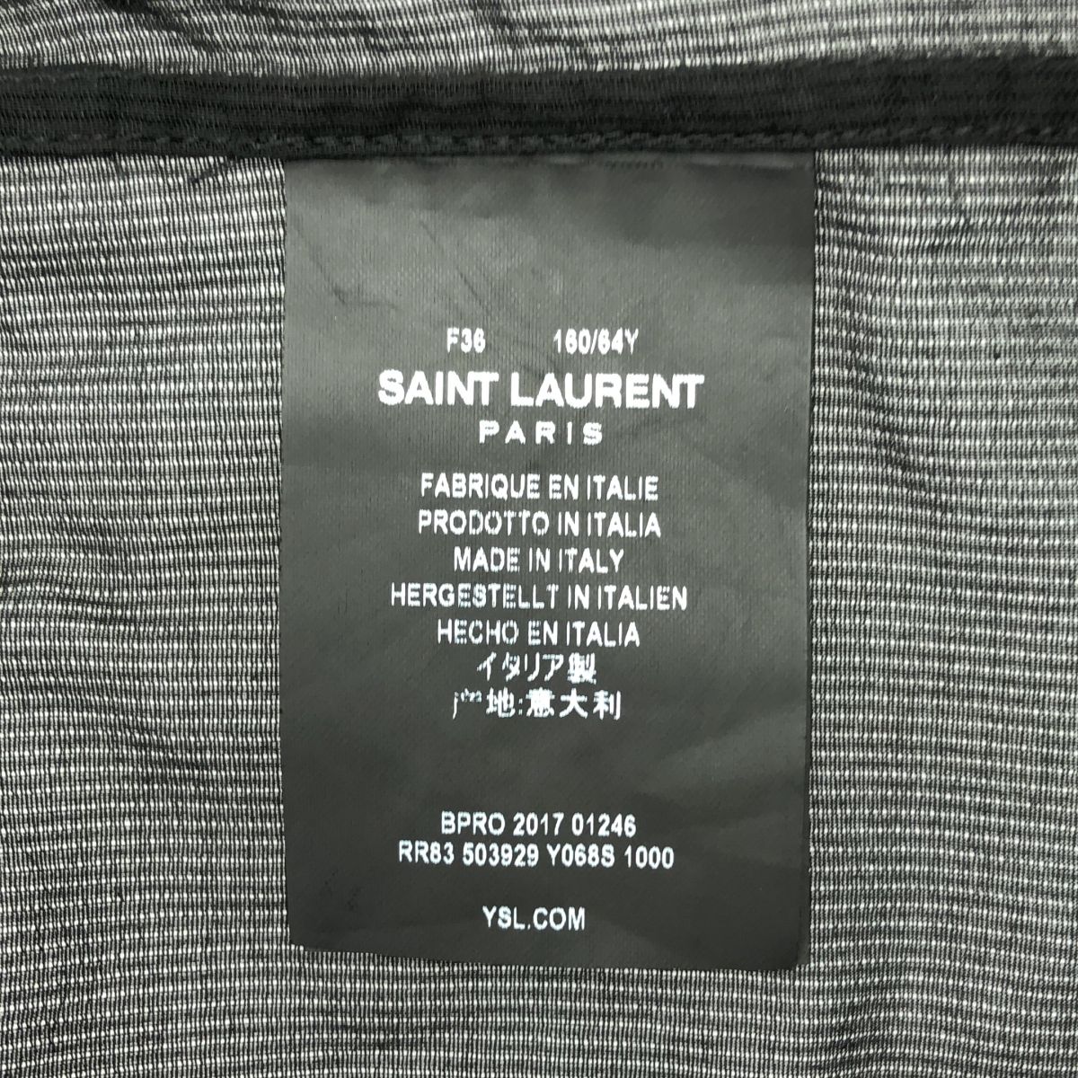 SAINT LAURENT PARIS / サンローランパリ | コットン ヘンリーネック シャツ | 36 | ブラック | レディース SAINT LAURENT PARIS / サンローランパリ | コットン ヘンリーネック