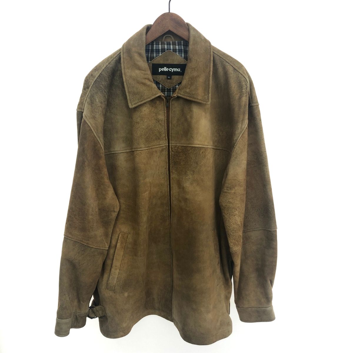 pelle pelle ペレペレ レザー ジャケット XL ベージュ 羊革 メンズ 