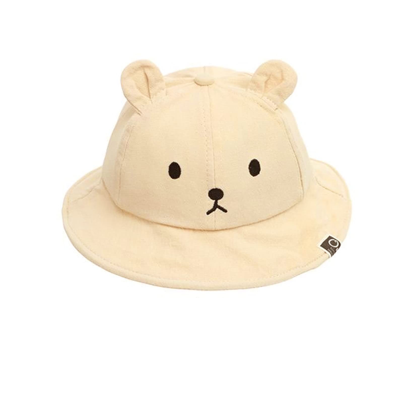 Umeloeo ベビーハット ベビー 帽子 くま 耳付き かわいい バケットハット サンハット 女の子 男の子 赤ちゃん キッズ つば広 日よけ帽子 夏 春 紫外線対策 日焼け防止