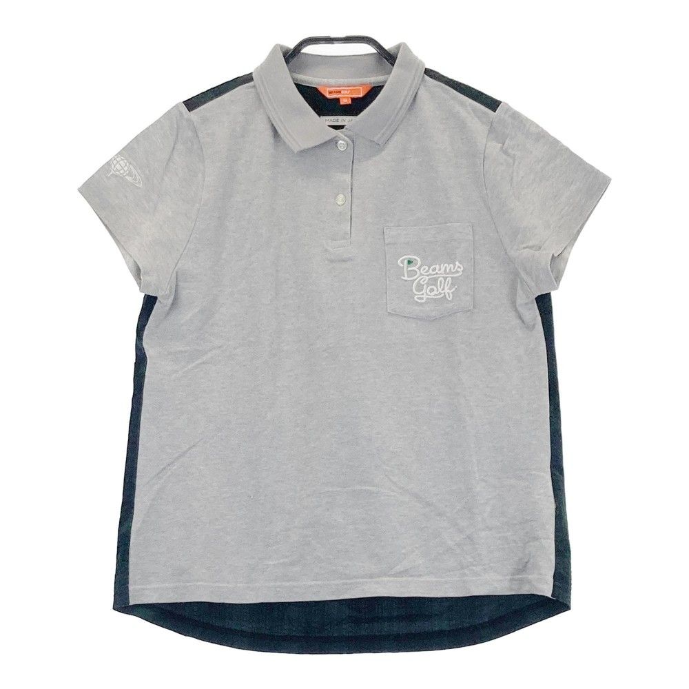 新品未使用 BEAMS GOLF ビームスゴルフ 半袖ポロシャツ M 総ロゴ サイズ：M BEAMS GOLF ビームスゴルフ 半袖ポロシャツ 小花柄 グリーン