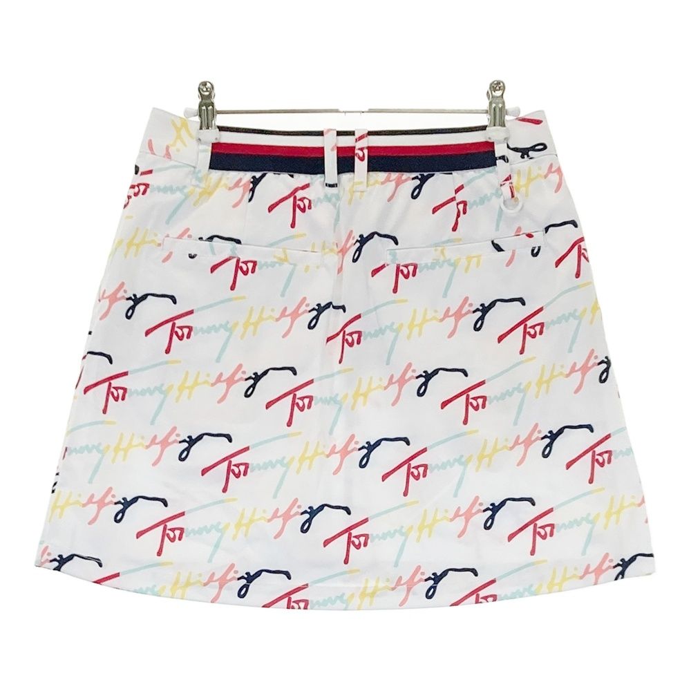 サイズ L TOMMY HILFIGER GOLF トミー ヒルフィガーゴルフ モデル ストレッチスカート 総柄 ホワイト系 240101542835 ゴルフウェア レディース ストスト