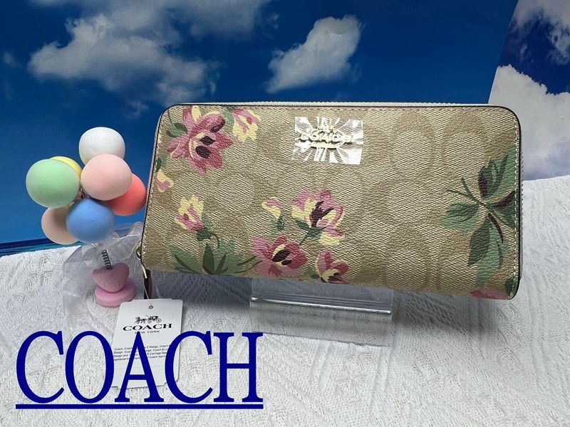 COACH 財布 コーチ 長財布 シグネチャー フローラル リリィ プリント アコーディオン ジップアラウンド 財布 レディース 新品未使用 ブランド ファッションF73345 A085 13