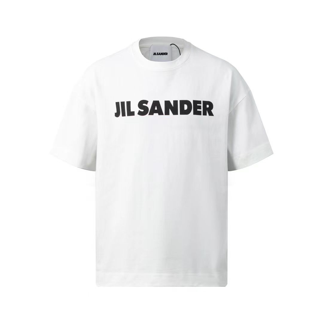 大人気JIL SANDERジルサンダーロゴプリント コットンTシャツ