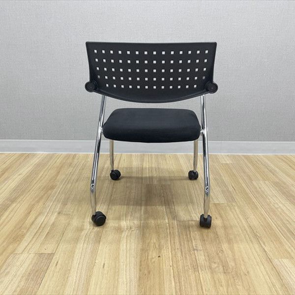 Vitra スタッキングチェア 肘付 ビザロール キャスター付 会議椅子 ヴィトラ ブラック