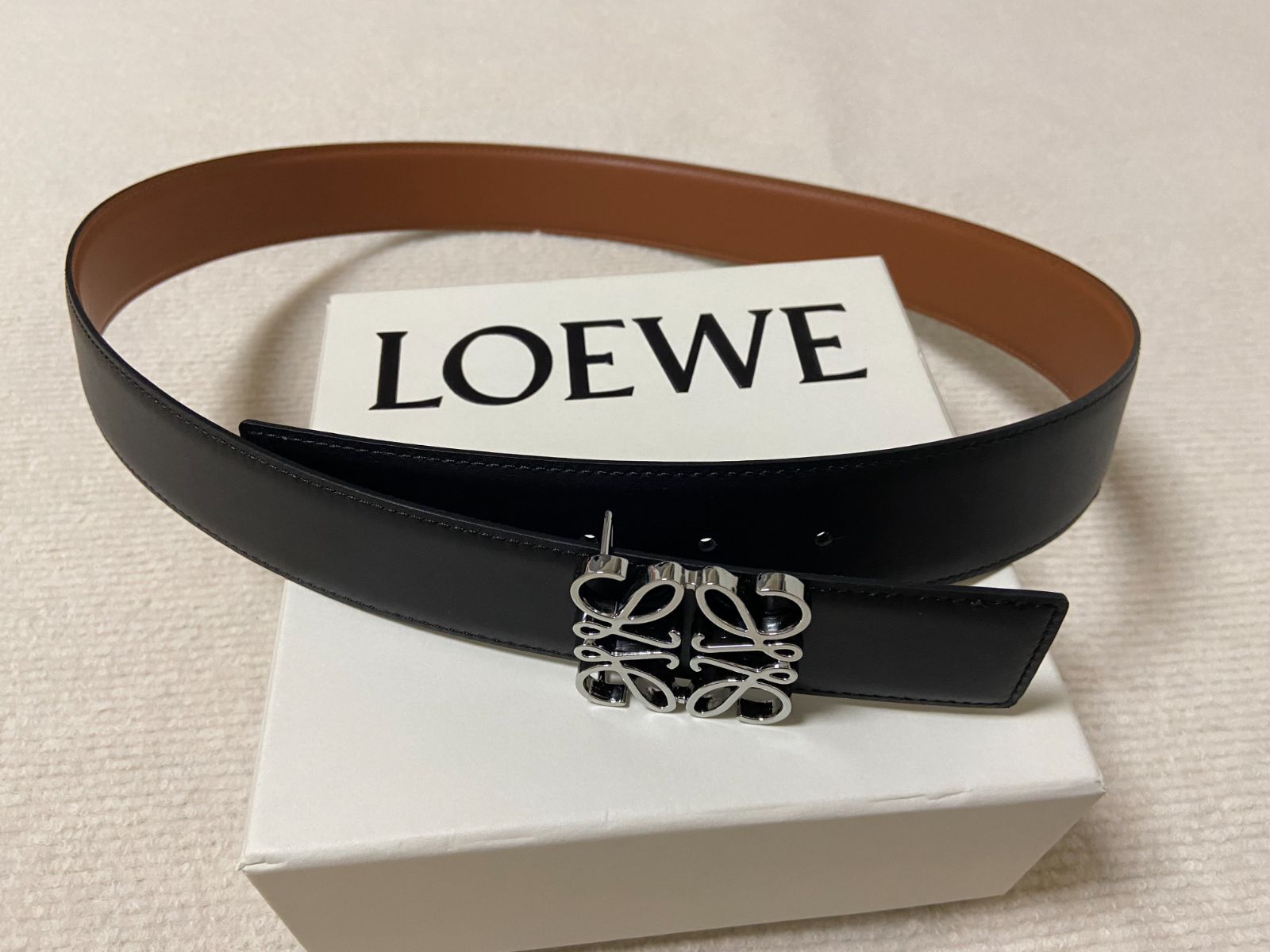 LOEWE ロエベ アナグラムベルト(スムースカーフ) - ベルト