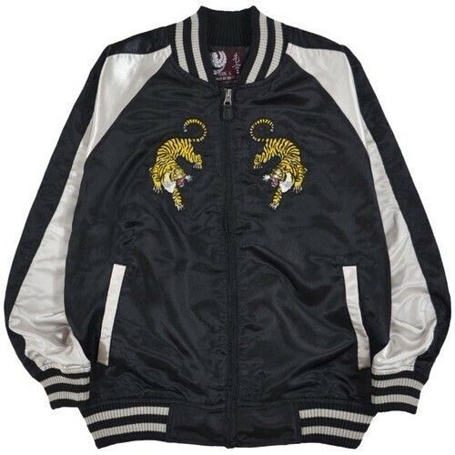 スカジャン サテン メンズ トラ 虎 和柄 長袖 刺繍 アウター 3L 4L z3823-540 スカジャン サテン メンズ トラ 虎 和柄 長袖 刺繍 アウター 3L 4L